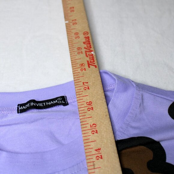 Cartoon Character T-Shirt Short Sleeve Purple - Picture 6 of 7